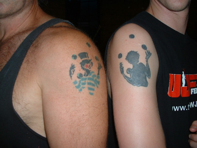 pooh bear tattoos. Juggling Tattoos